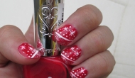‘Sparks of Red’ Nail Art – 1/15 Christmas Edition